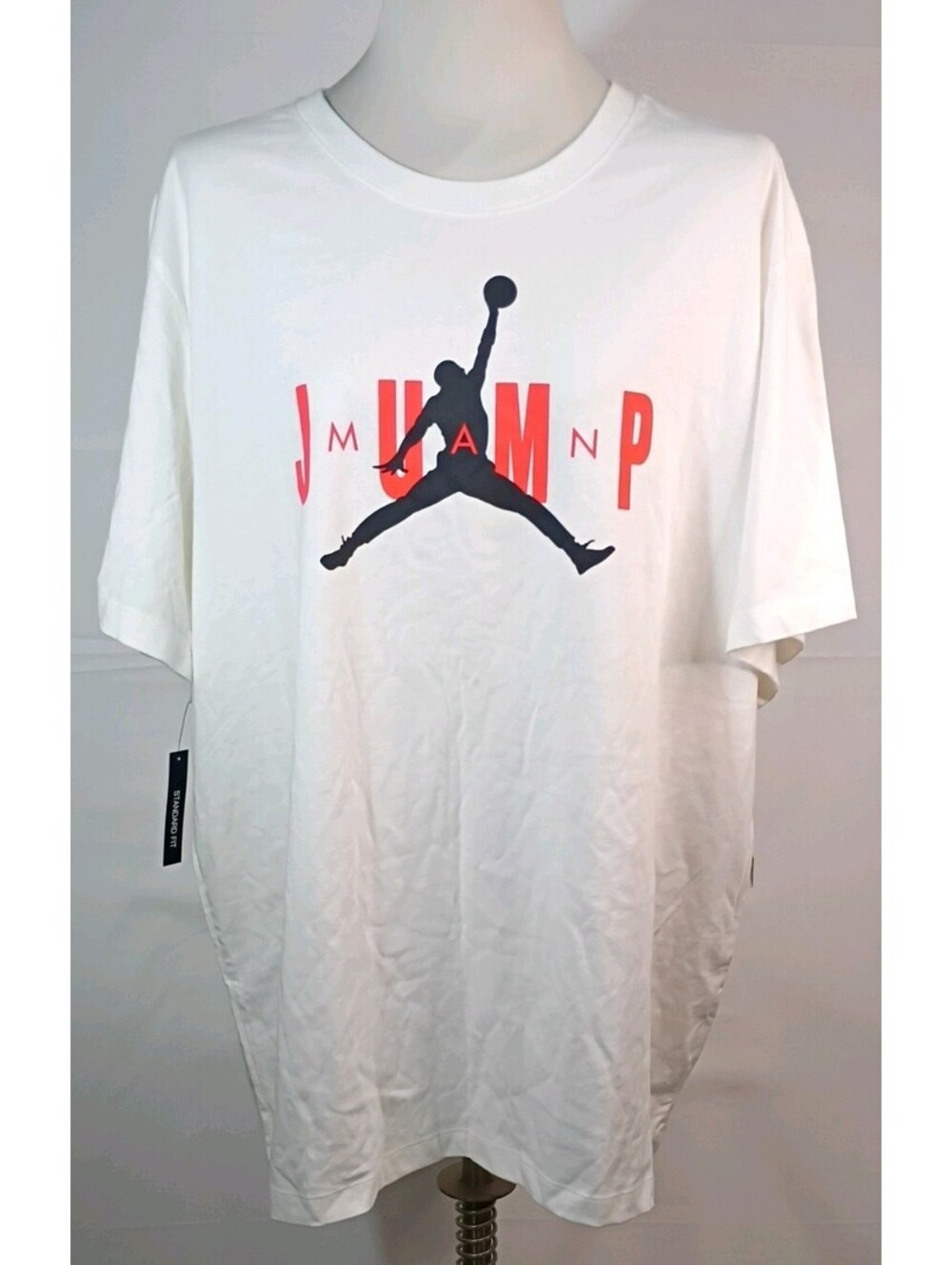 Mens Air Jordan Jumpman Logo Crew Neck T-shirt White 3XL  MJ Tee